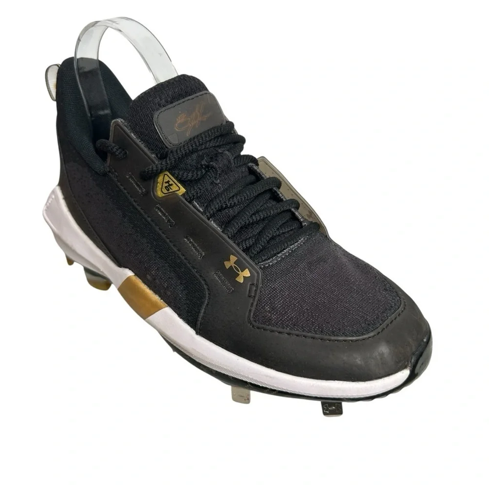 Under Armour Harper 6 Low ST Baseball Cleat Black Metallic Gold Sports Men’s 7